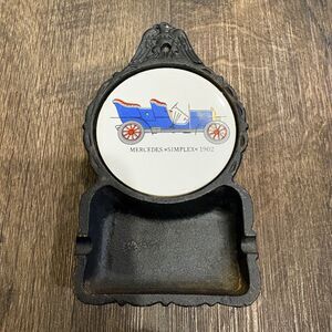 Vintage Cast Iron Ashtray Trivet Mercedes Simplex 1902 Car Japan